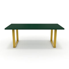 Étkezőasztal - Antara festett arany lábbal - Forest zöld, méret: 200x100