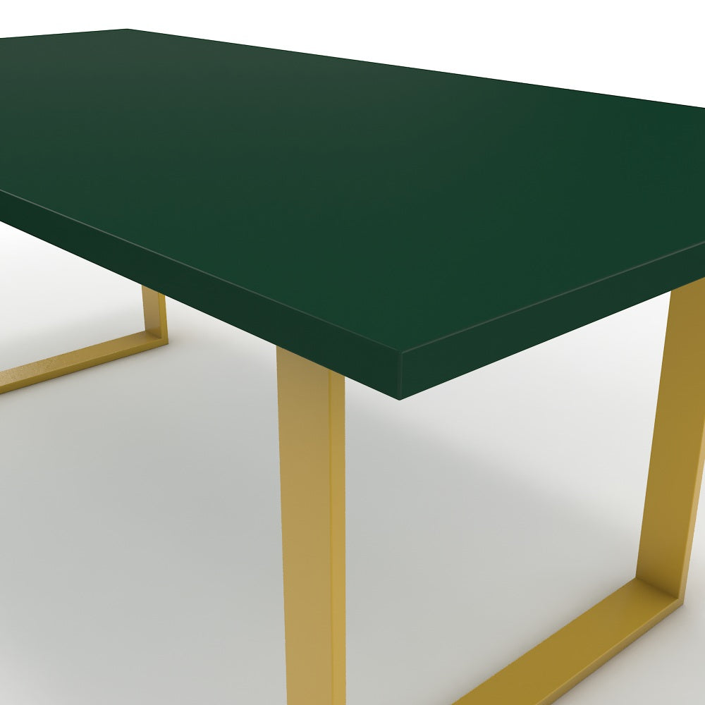 Étkezőasztal - Antara festett arany lábbal - Forest zöld, méret: 200x100