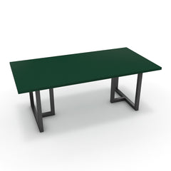 Étkezőasztal - Asara fekete lábbal - Forest zöld, méret: 200x100