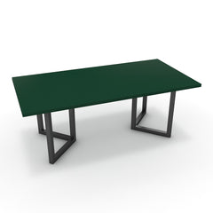 Étkezőasztal - Indra fekete lábbal - Forest zöld, méret: 200x100