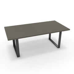 Étkezőasztal - Antara fekete lábbal - Fosszil szürke, méret: 200x100
