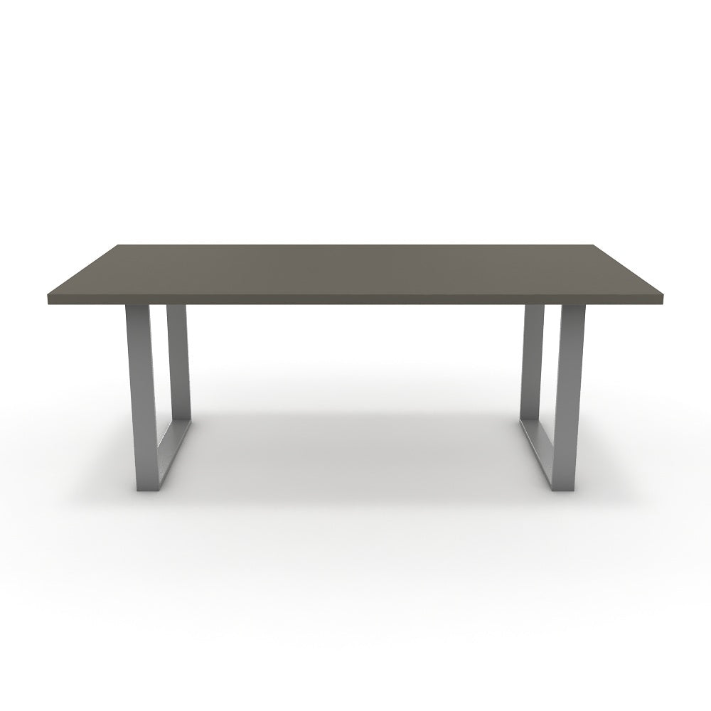 Étkezőasztal - Antara festett ezüst lábbal - Fosszil szürke, méret: 200x100