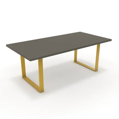 Étkezőasztal - Antara festett arany lábbal - Fosszil szürke, méret: 200x100