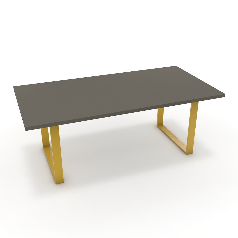 Étkezőasztal - Antara festett arany lábbal - Fosszil szürke, méret: 200x100