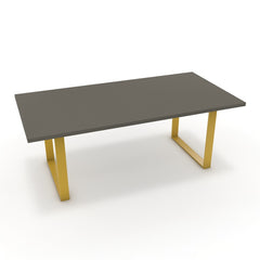 Étkezőasztal - Antara festett arany lábbal - Fosszil szürke, méret: 200x100