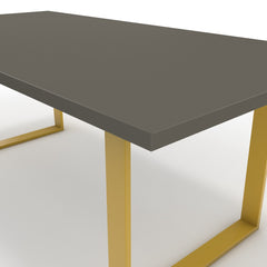 Étkezőasztal - Antara festett arany lábbal - Fosszil szürke, méret: 200x100