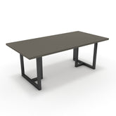 Étkezőasztal - Asara fekete lábbal - Fosszil szürke, méret: 200x100