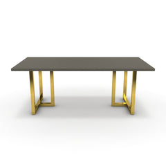 Étkezőasztal - Asara arany lábbal - Fosszil szürke, méret: 200x100