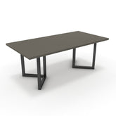 Étkezőasztal - Indra fekete lábbal - Fosszil szürke, méret: 200x100