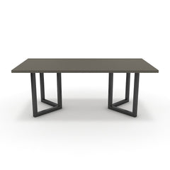 Étkezőasztal - Indra fekete lábbal - Fosszil szürke, méret: 200x100