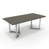 Étkezőasztal - Indra króm lábbal - Fosszil szürke, méret: 200x100