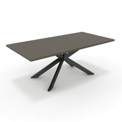 Étkezőasztal - Jama fekete lábbal - Fosszil szürke, méret: 200x100