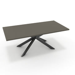 Étkezőasztal - Jama fekete lábbal - Fosszil szürke, méret: 200x100