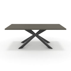 Étkezőasztal - Jama fekete lábbal - Fosszil szürke, méret: 200x100