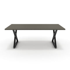 Étkezőasztal - Mandira fekete lábbal - Fosszil szürke, méret: 200x100