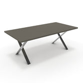 Étkezőasztal - Préma króm lábbal - Fosszil szürke, méret: 200x100