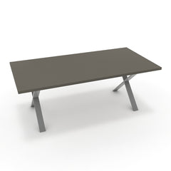 Étkezőasztal - Préma festett ezüst lábbal - Fosszil szürke, méret: 200x100