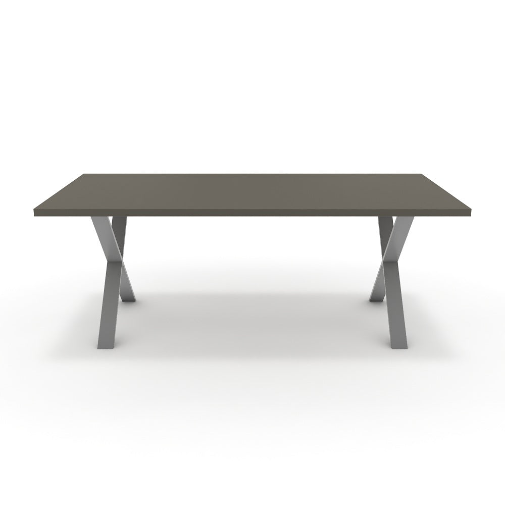 Étkezőasztal - Préma festett ezüst lábbal - Fosszil szürke, méret: 200x100