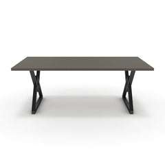 Étkezőasztal - Uttama fekete lábbal - Fosszil szürke, méret: 200x100