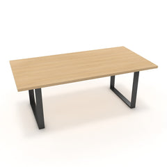 Étkezőasztal - Antara fekete lábbal - Vicenza tölgy, méret: 200x100