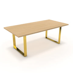 Étkezőasztal - Antara arany lábbal - Vicenza tölgy, méret: 200x100