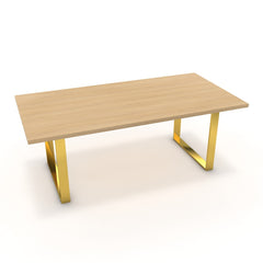 Étkezőasztal - Antara arany lábbal - Vicenza tölgy, méret: 200x100
