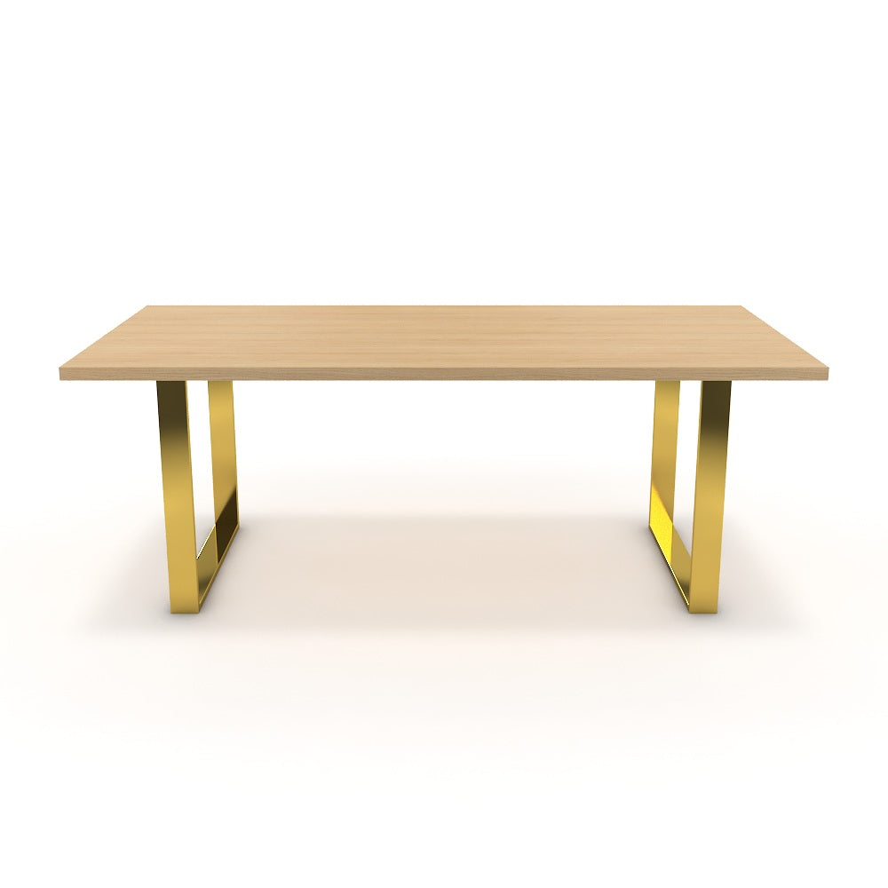 Étkezőasztal - Antara arany lábbal - Vicenza tölgy, méret: 200x100