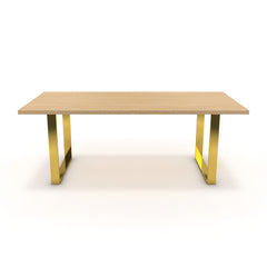 Étkezőasztal - Antara arany lábbal - Vicenza tölgy, méret: 200x100