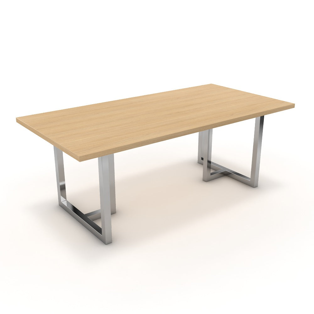 Étkezőasztal - Asara króm lábbal - Vicenza tölgy, méret: 200x100