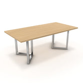 Étkezőasztal - Indra króm lábbal - Vicenza tölgy, méret: 200x100