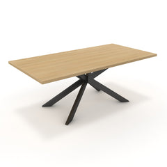 Étkezőasztal - Jama fekete lábbal - Vicenza tölgy, méret: 200x100