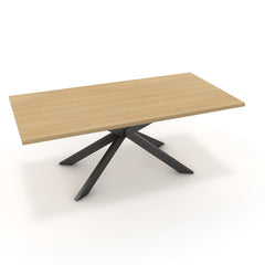 Étkezőasztal - Jama fekete lábbal - Vicenza tölgy, méret: 200x100