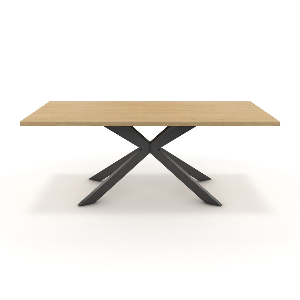Étkezőasztal - Jama fekete lábbal - Vicenza tölgy, méret: 200x100