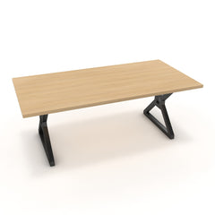 Étkezőasztal - Mandira fekete lábbal - Vicenza tölgy, méret: 200x100