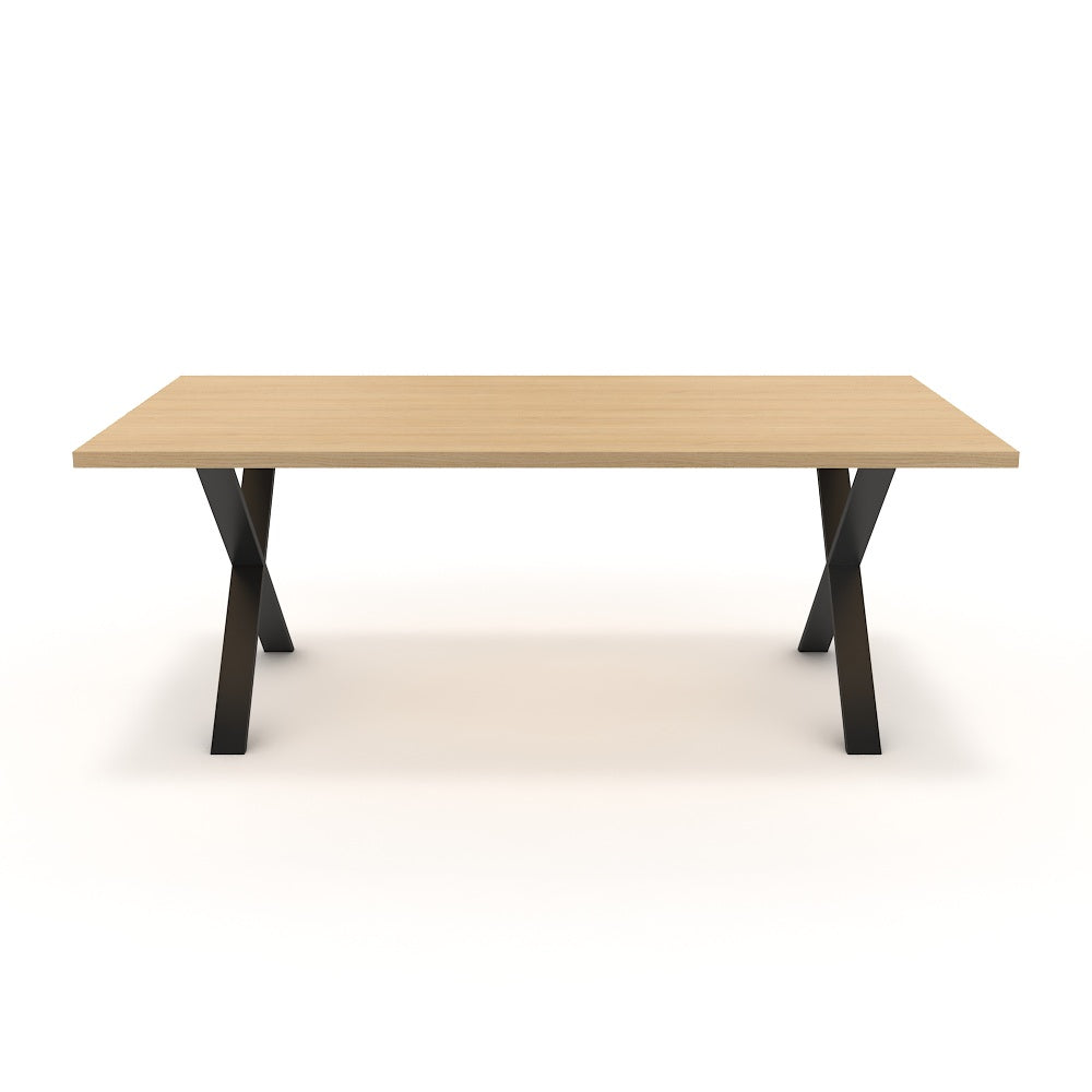 Étkezőasztal - Préma fekete lábbal - Vicenza tölgy, méret: 200x100