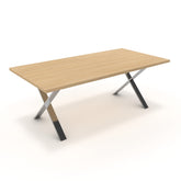 Étkezőasztal - Préma króm lábbal - Vicenza tölgy, méret: 200x100