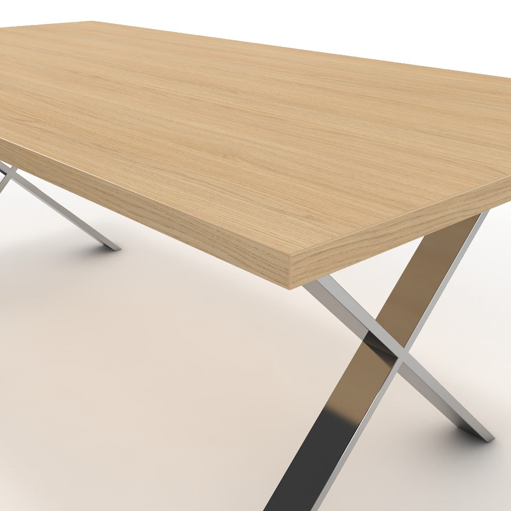 Étkezőasztal - Préma króm lábbal - Vicenza tölgy, méret: 200x100