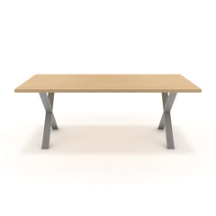 Étkezőasztal - Préma festett ezüst lábbal - Vicenza tölgy, méret: 200x100