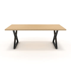 Étkezőasztal - Uttama fekete lábbal - Vicenza tölgy, méret: 200x100