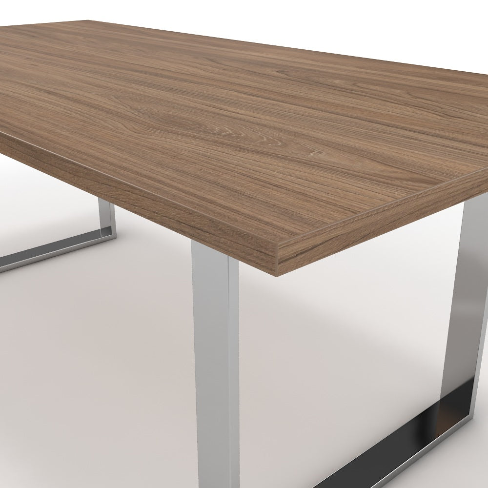 Étkezőasztal - Antara króm lábbal - Világos rauna szil, méret: 200x100