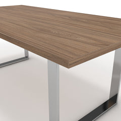 Étkezőasztal - Antara króm lábbal - Világos rauna szil, méret: 200x100