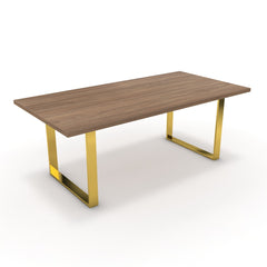 Étkezőasztal - Antara arany lábbal - Világos rauna szil, méret: 200x100