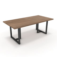 Étkezőasztal - Asara fekete lábbal - Világos rauna szil, méret: 200x100