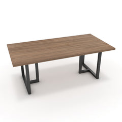 Étkezőasztal - Asara fekete lábbal - Világos rauna szil, méret: 200x100