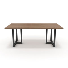 Étkezőasztal - Asara fekete lábbal - Világos rauna szil, méret: 200x100