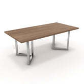 Étkezőasztal - Indra króm lábbal - Világos rauna szil, méret: 200x100