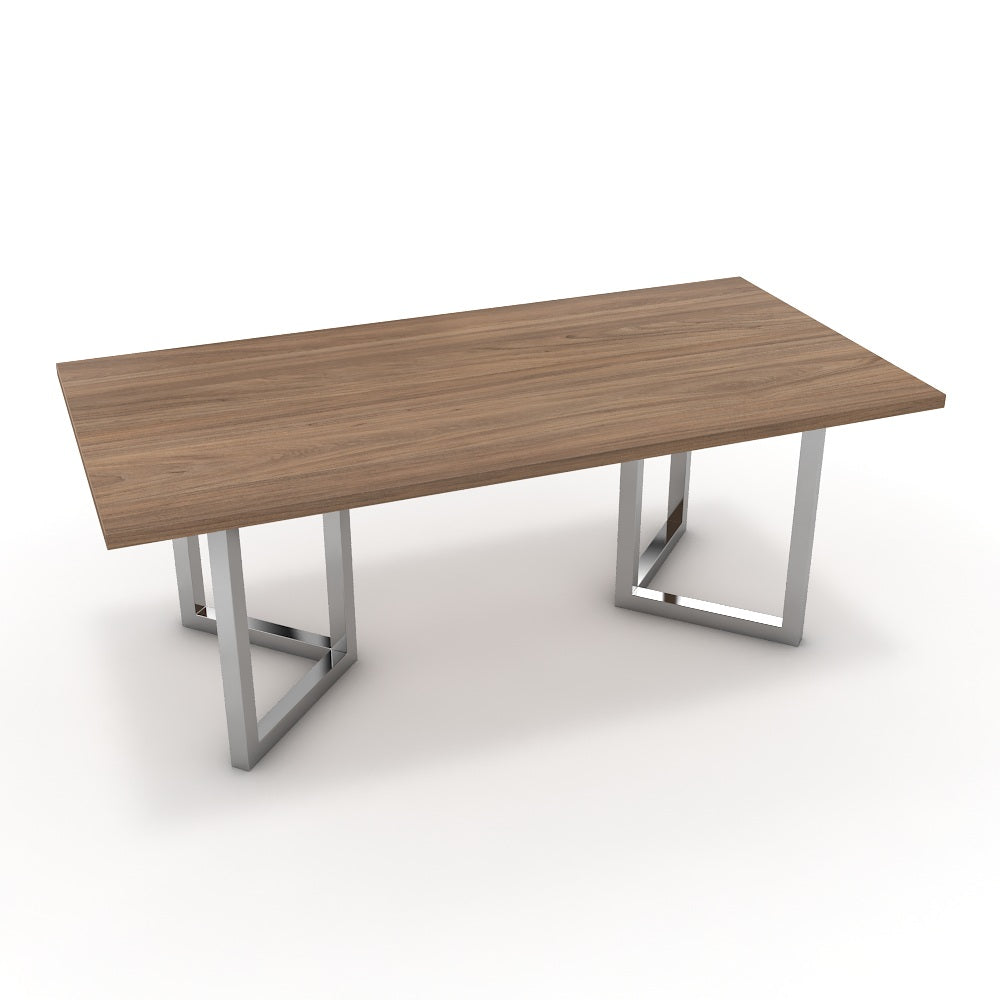 Étkezőasztal - Indra króm lábbal - Világos rauna szil, méret: 200x100