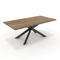 Étkezőasztal - Jama fekete lábbal - Világos rauna szil, méret: 200x100