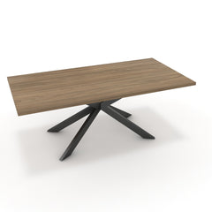 Étkezőasztal - Jama fekete lábbal - Világos rauna szil, méret: 200x100