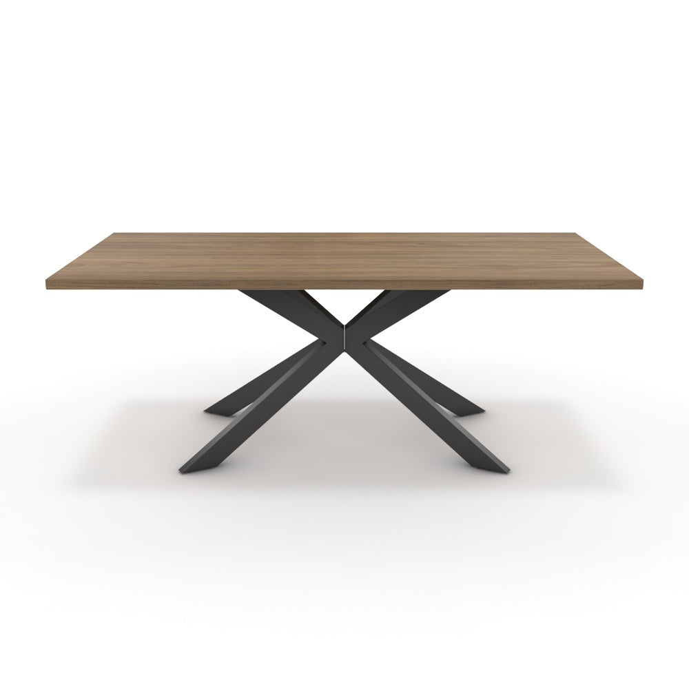 Étkezőasztal - Jama fekete lábbal - Világos rauna szil, méret: 200x100